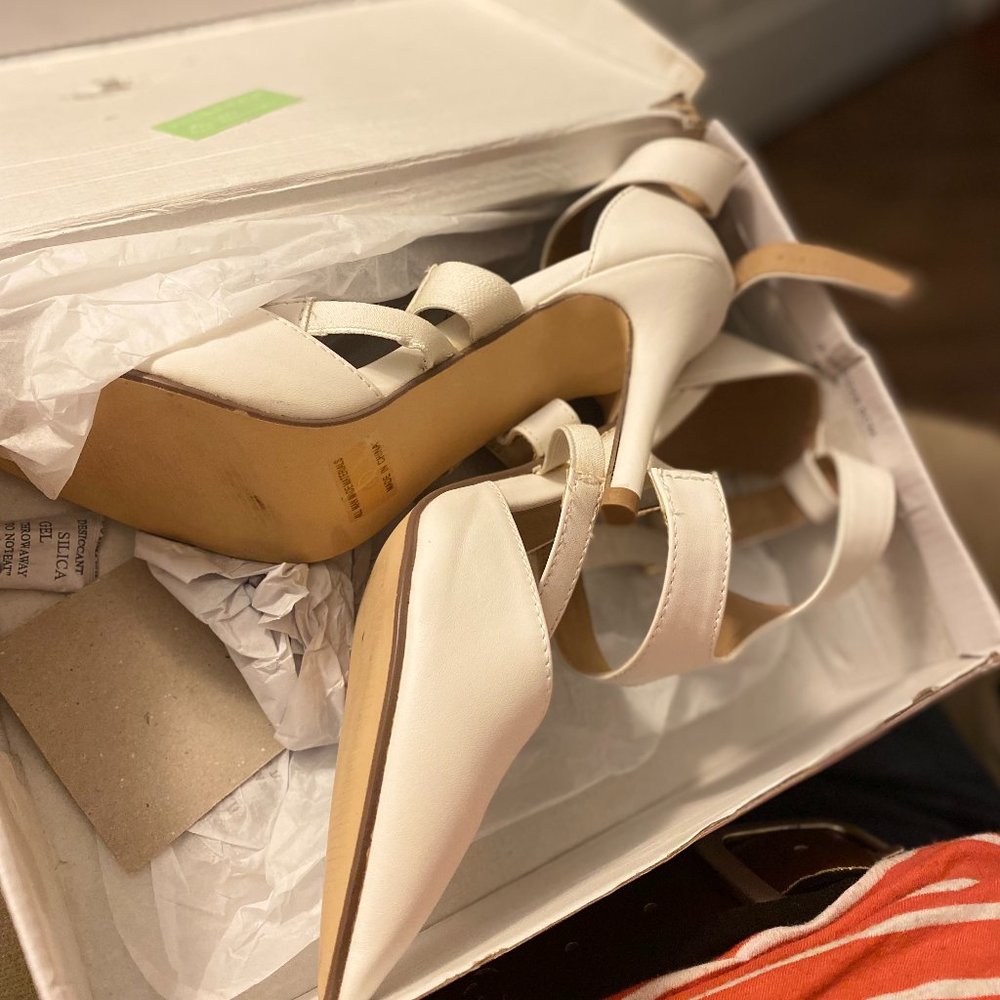 White Olivia K Heels
